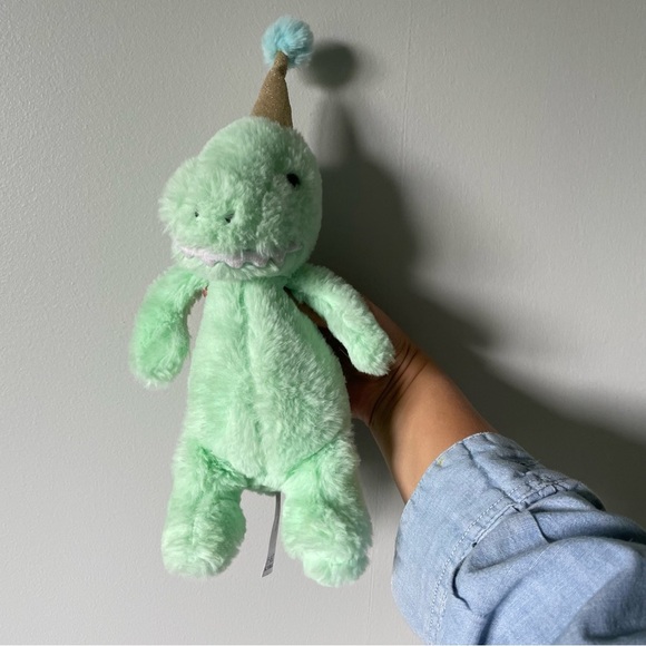 FAO Schwarz 12in T Rex Dino Plush with Birthday Hat - Picture 4 of 9